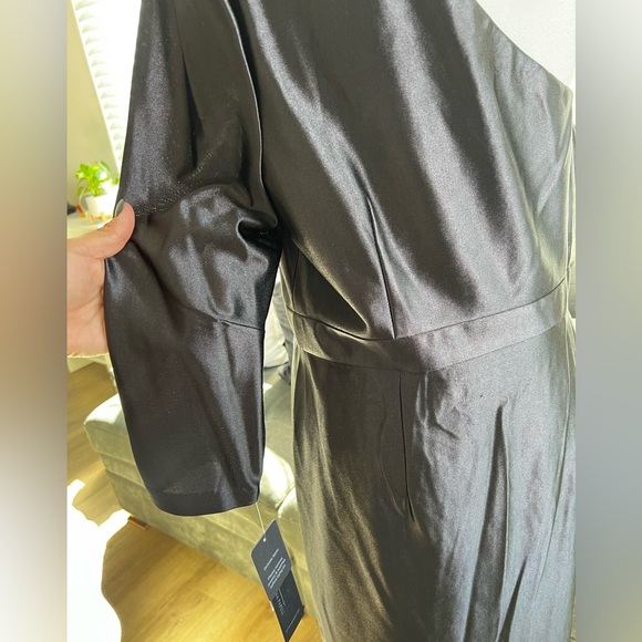 Adrianna Papell Black One Shoulder Dress - Picture 8 of 15